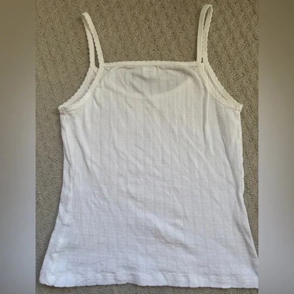 LESET White Ribbed Camisole - Picture 3 of 4